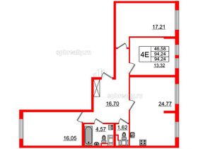 Продажа 3-комнатной квартиры 95,1 м², 2/10 этаж