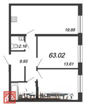 Продажа 3-комнатной квартиры 63 м², 1/4 этаж