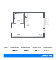 Продажа квартиры-студии 25 м², 2/17 этаж