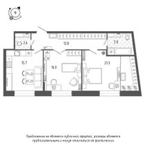 Продажа 2-комнатной квартиры 74,1 м², 2/18 этаж