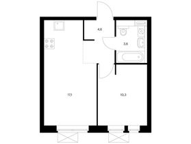 Продажа 2-комнатной квартиры 35,7 м², 31/32 этаж