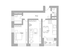 Продажа 2-комнатной квартиры 60,7 м², 4/23 этаж