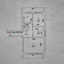 76,4 м², 3-комн. квартира, 6/16 этаж