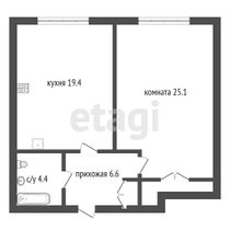 Продажа 1-комнатной квартиры 56 м², 3/16 этаж