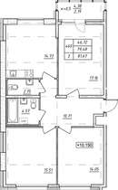 Продажа 4-комнатной квартиры 81,7 м², 4/17 этаж