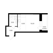 Продажа квартиры-студии 25,5 м², 5/14 этаж