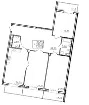 Продажа 3-комнатной квартиры 138,5 м², 2/13 этаж