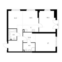 Продажа 4-комнатной квартиры 86,8 м², 13/32 этаж