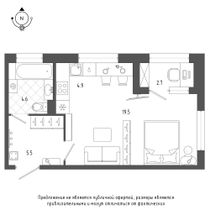 Продажа квартиры-студии 35,9 м², 2/18 этаж