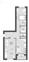 Продажа 2-комнатной квартиры 63,1 м², 6/9 этаж