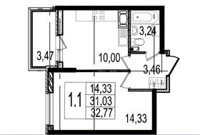 Продажа 1-комнатной квартиры 31 м², 2/8 этаж