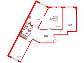 Продажа 3-комнатной квартиры 108,3 м², 2/10 этаж