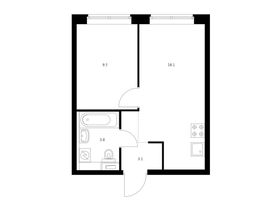 Продажа 1-комнатной квартиры 32,3 м², 14/23 этаж