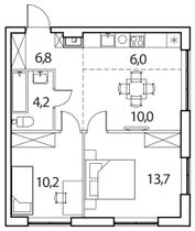 Продажа 3-комнатной квартиры 50,9 м², 3/17 этаж