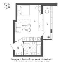 Продажа квартиры-студии 34 м², 5/16 этаж