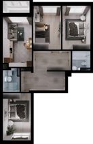 78,7 м², 3-комн. квартира, 1/4 этаж