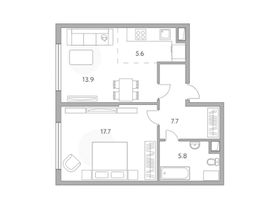 Продажа 2-комнатной квартиры 50,7 м², 2/18 этаж