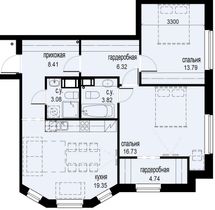 Продажа 2-комнатной квартиры 76,2 м², 5/10 этаж