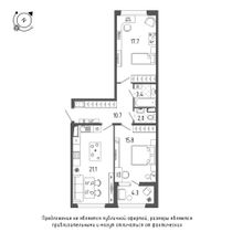 Продажа 2-комнатной квартиры 72,9 м², 2/10 этаж