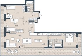 112,9 м², 3-комн. квартира, 15/23 этаж