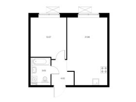 Продажа 1-комнатной квартиры 41,7 м², 25/33 этаж