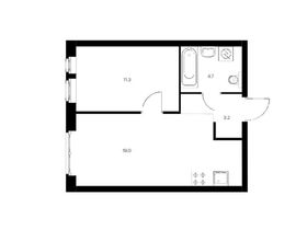 Продажа 1-комнатной квартиры 38,2 м², 31/32 этаж