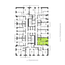 42,4 м², 2-комн. квартира, 18/24 этаж