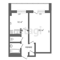 Продажа 1-комнатной квартиры 36,2 м², 4/14 этаж
