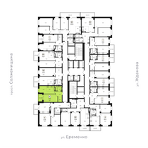 42,4 м², 2-комн. квартира, 23/24 этаж