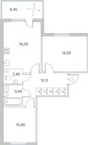 Продажа 2-комнатной квартиры 58,2 м², 1/4 этаж