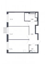Продажа 2-комнатной квартиры 49,6 м², 9/14 этаж