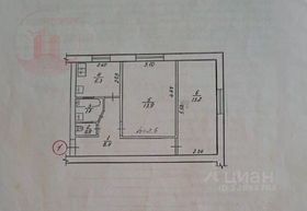 43,8 м², 2-комн. квартира, 1/5 этаж