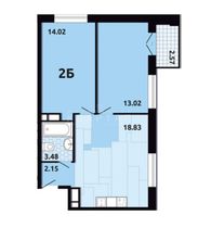 Продажа 2-комнатной квартиры 52 м², 10/17 этаж