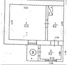 24 м², 1-комн. квартира, 1/1 этаж