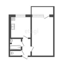 34 м², 1-комн. квартира, 4/5 этаж