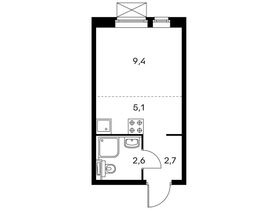 Продажа квартиры-студии 19,5 м², 6/25 этаж