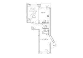Продажа 2-комнатной квартиры 61,4 м², 2/10 этаж