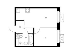 Продажа 1-комнатной квартиры 32 м², 5/25 этаж