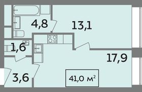 Продажа 2-комнатной квартиры 41 м², 12/14 этаж