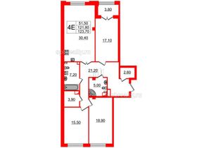 Продажа 3-комнатной квартиры 121,8 м², 2/7 этаж