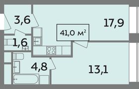 Продажа 2-комнатной квартиры 41 м², 13/14 этаж