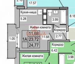 Продажа квартиры-студии 24,8 м², 10/19 этаж