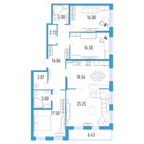 Продажа 4-комнатной квартиры 130,4 м², 2/18 этаж