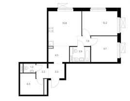 Продажа 2-комнатной квартиры 61,3 м², 20/25 этаж