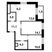 Продажа 3-комнатной квартиры 63,2 м², 12/25 этаж