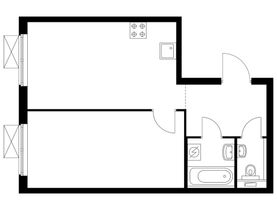 Продажа 1-комнатной квартиры 44,3 м², 32/33 этаж