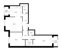 Продажа 3-комнатной квартиры 83,3 м², 23/25 этаж