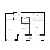 Продажа 2-комнатной квартиры 64,3 м², 23/24 этаж