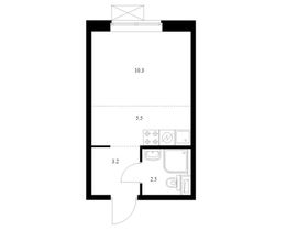 Продажа квартиры-студии 21,5 м², 11/17 этаж
