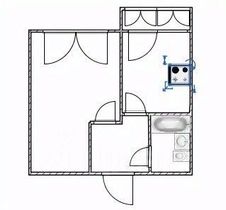 35 м², 1-комн. квартира, 3/5 этаж